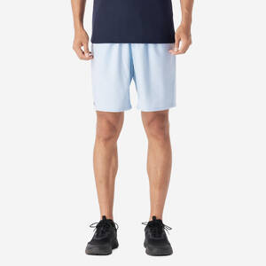 Men Sports Gym Shorts   Polyester With Zip Pockets - Dreamy Blue