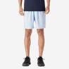Men Sports Gym Shorts   Polyester With Zip Pockets - Dreamy Blue