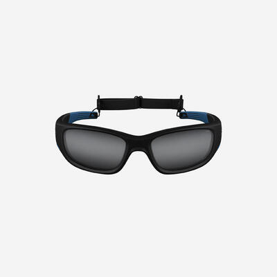 Sonnenbrille Wandern MHT550 Kinder ab 10 Jahren Kategorie 4 schwarz/silber
