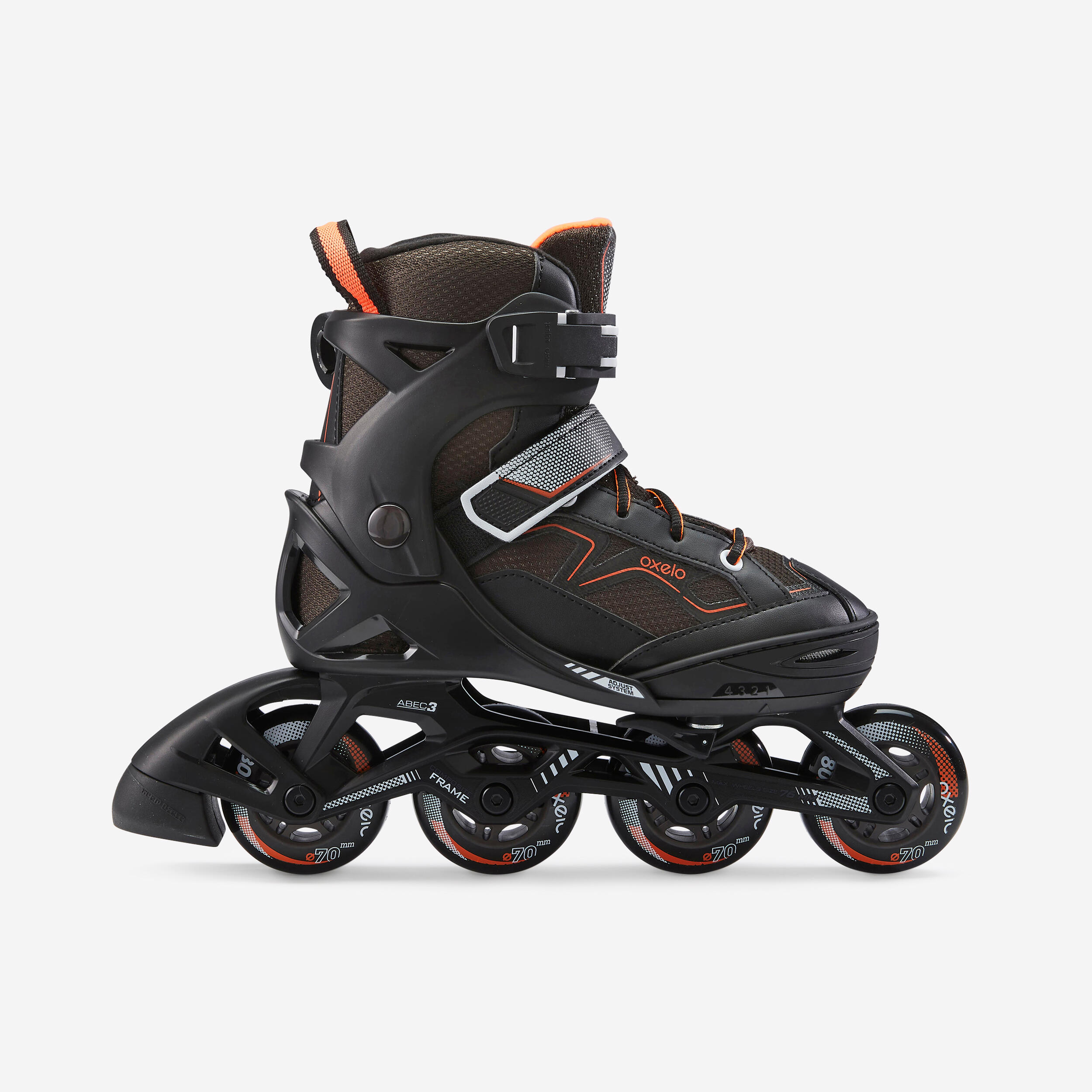 Patins roues align es enfant Fit 3 orange noir