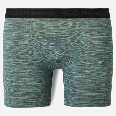 Boxer respirant en microfibre Homme - Kaki chiné