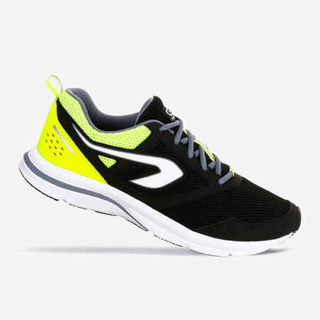 RUN ACTIVE MEN'S RUNNING SHOES - BLACK/YELLOW