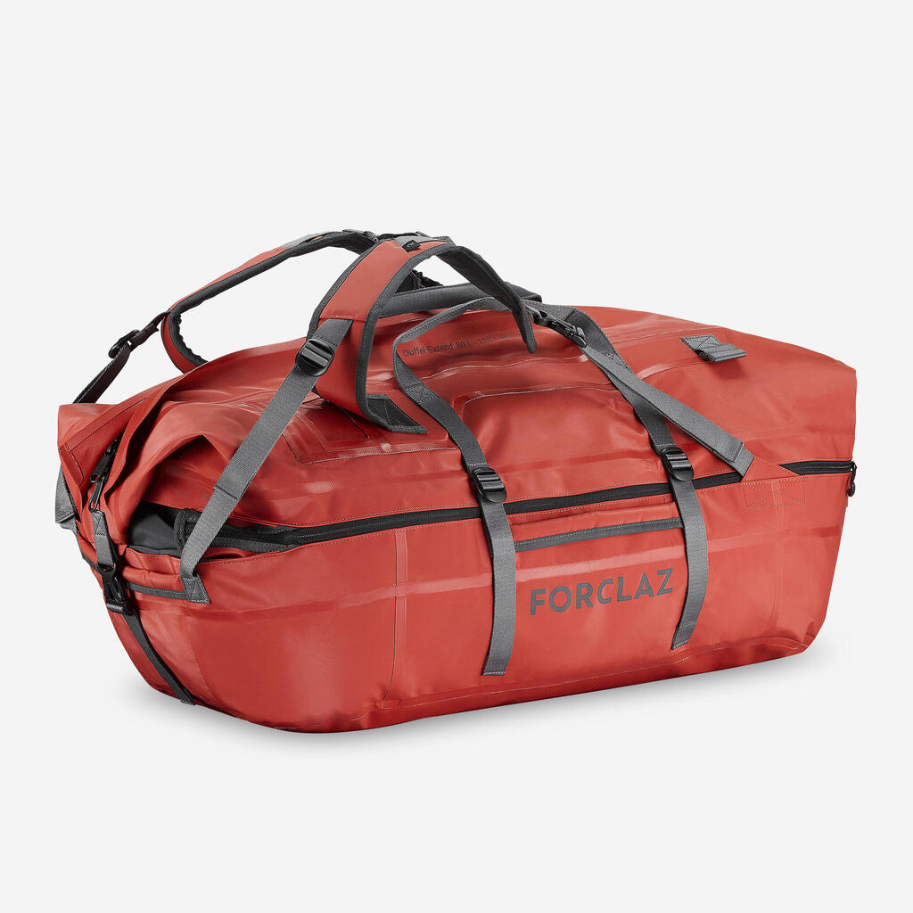 НЕПРОМОКАЕМ САК ЗА ТРЕКИНГ DUFFEL 900 EXTEND, С РАЗШИРЯВАЩ СЕ ОБЕМ 80-120 ЛИТРА