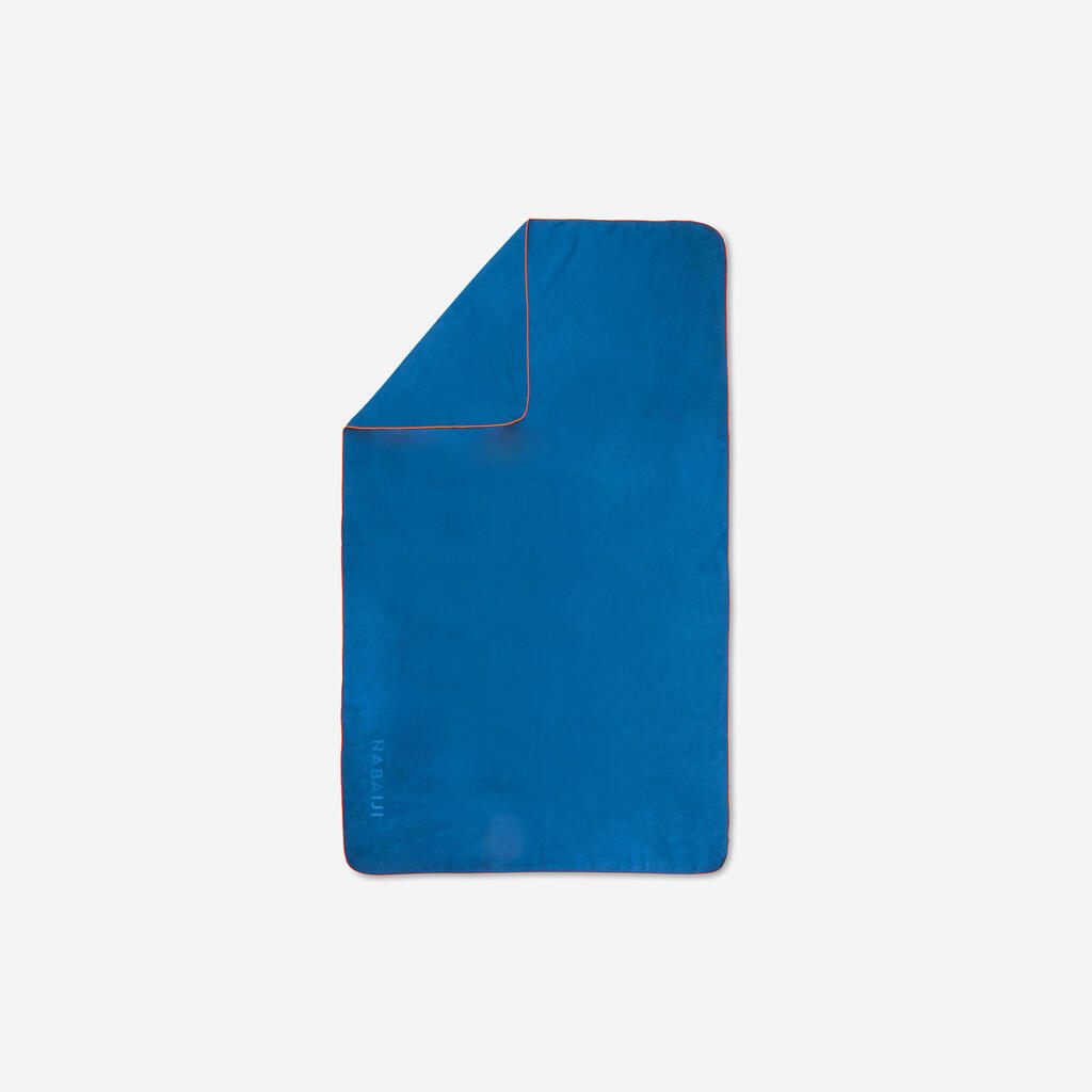 Swimming Microfibre Towel Size L 80 x 130 cm Blue