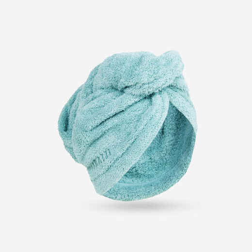 
      Serviette de bain microfibre douce pour cheveux vert clair
  