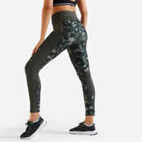 Women's phone pocket fitness high-waisted leggings, khaki