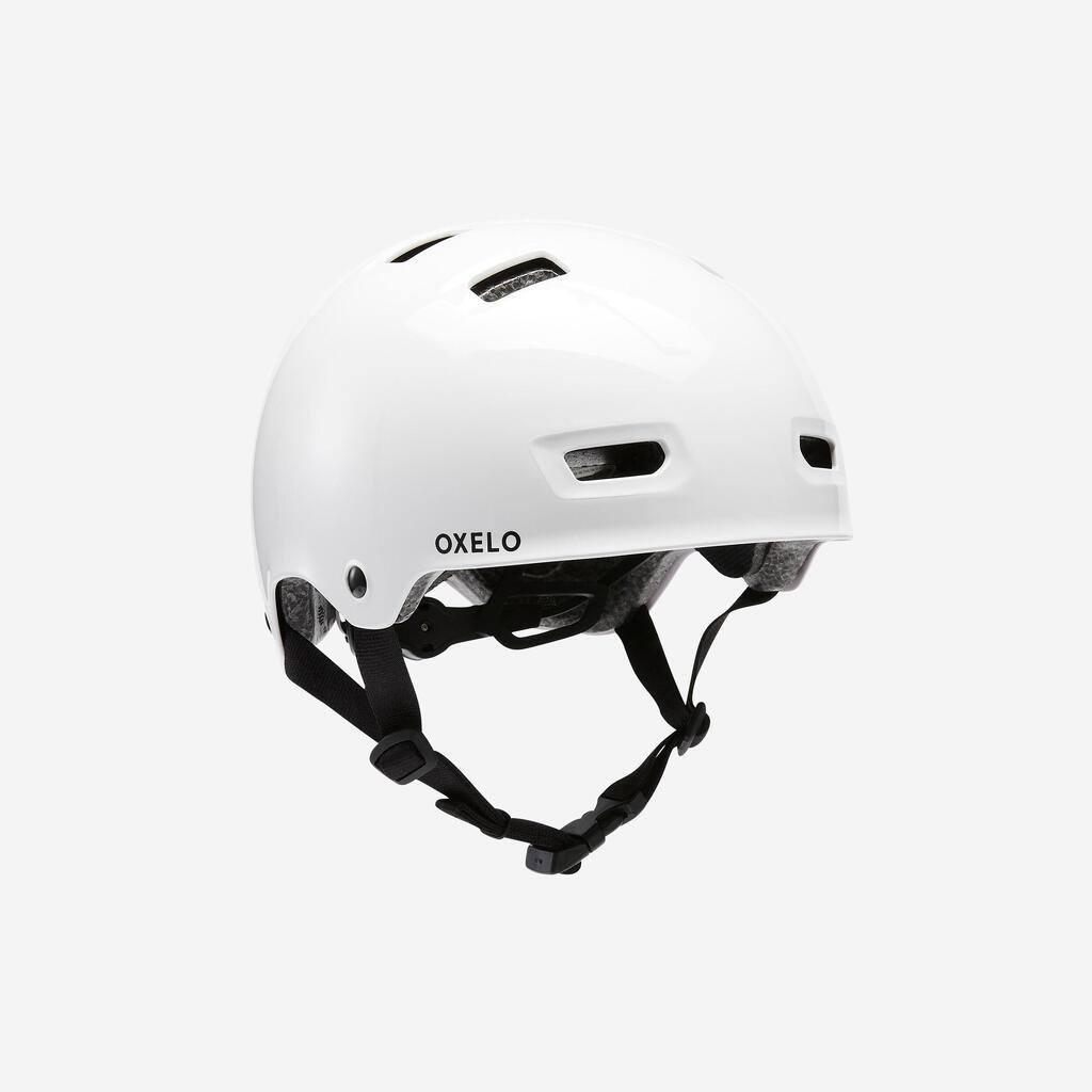 Casque roller skateboard trottinette MF500 blanc