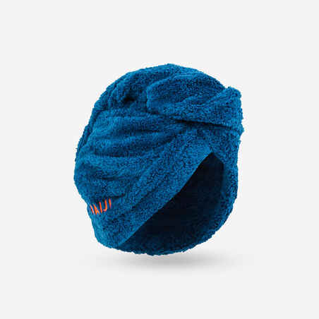 Serviette microfibre douce cheveux bleu