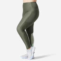 Leggings, Decathlon Cardio Fitness High-Waisted Bimaterial Leggings