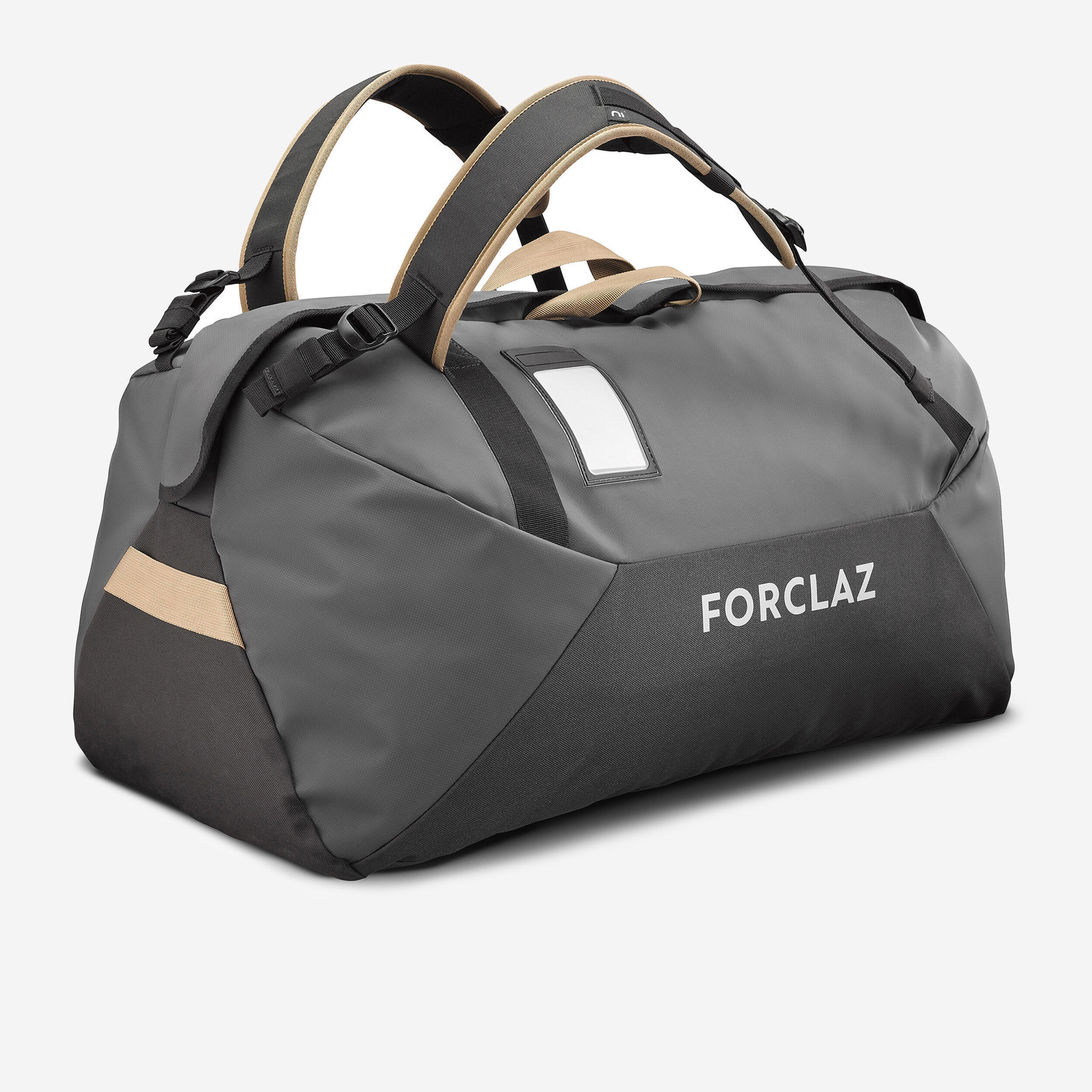 FORCLAZ Cestovná taška na turistiku Duffel 100 Basic 100 l šedá