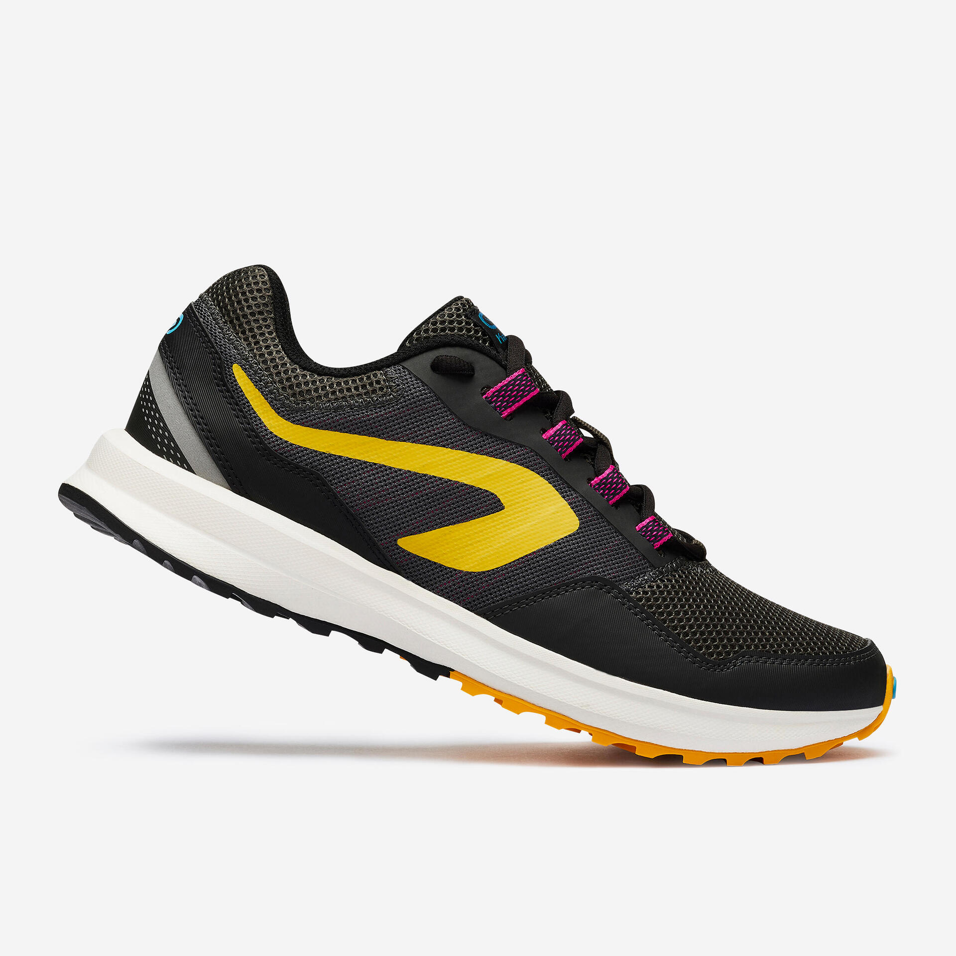 Men's Running Shoes Run Active Grip Khaki Yellow