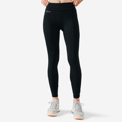 Legging chaud de running Femme - KIPRUN Run 100 Warm Noir