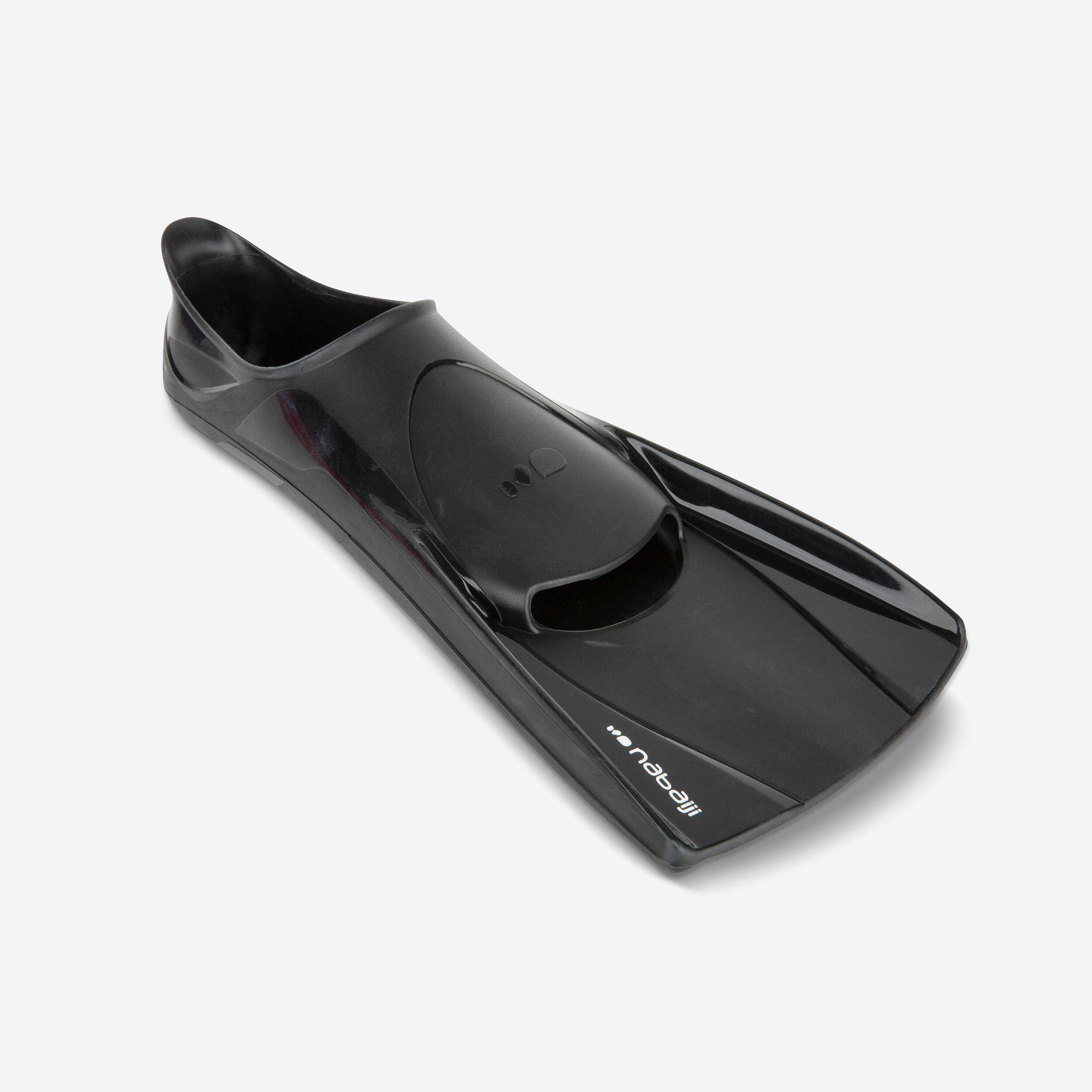 Short, flexible swimming fins, Silifin black