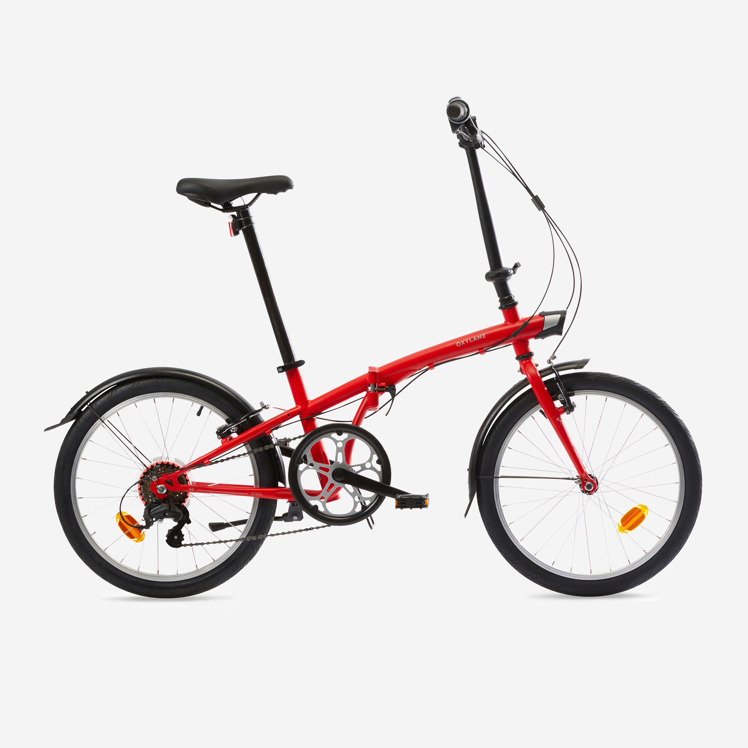 BTWIN Tilt 120 folding bike - red