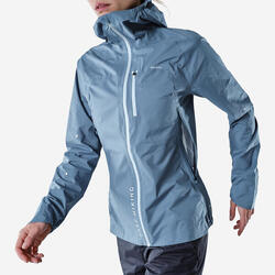Ultralichte regenjas voor fast hiking dames FH500 rain blauw