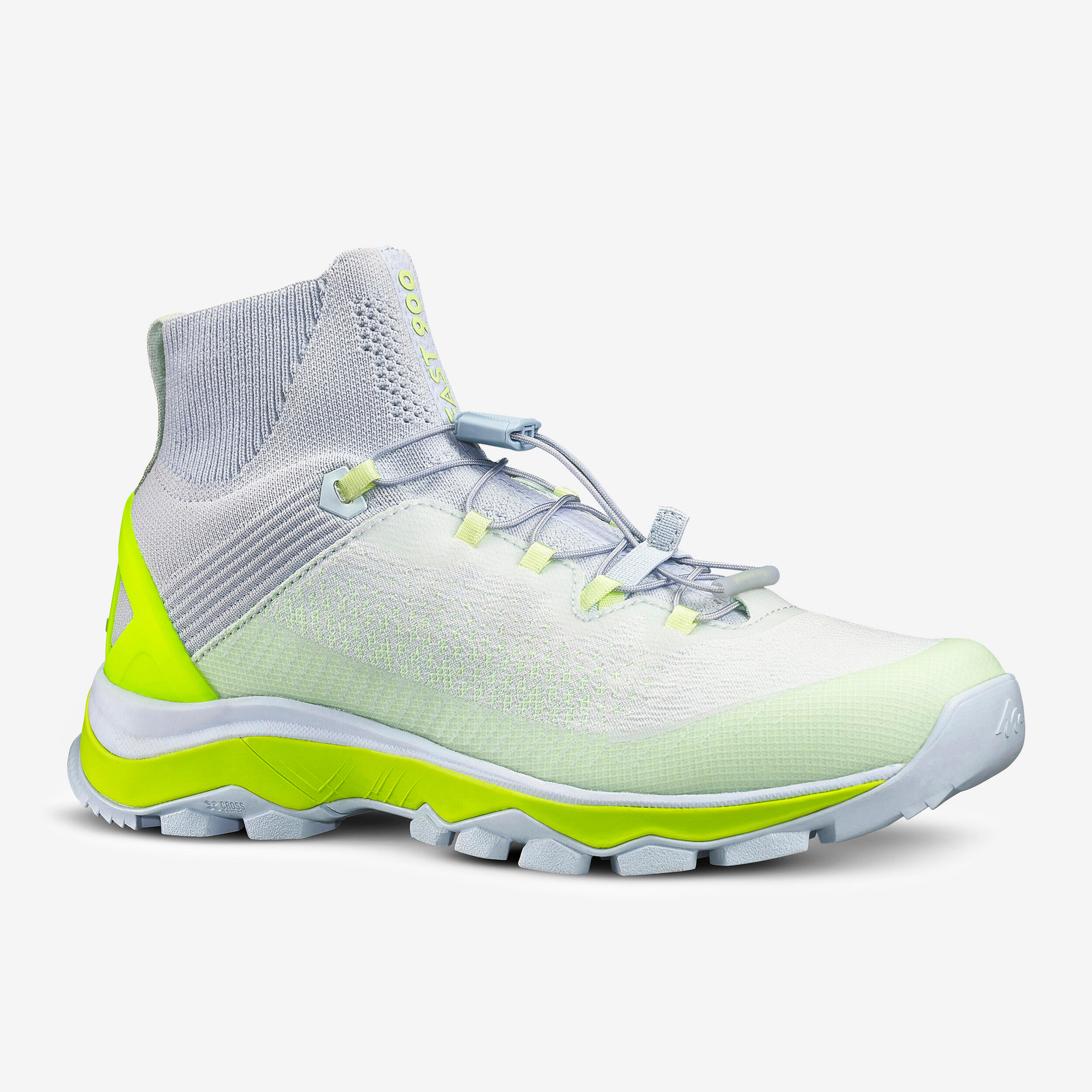 Women’s ultralight fast hiking shoes FH 900 grey yellow. 1/6