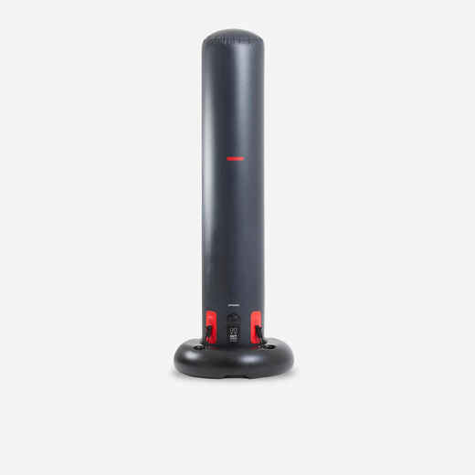 
      Freestanding inflatable punching bag with weightable base
  