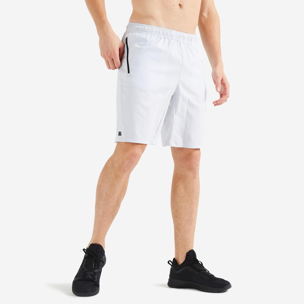 Fitness Shorts with Zip Pockets - Delicate Blue