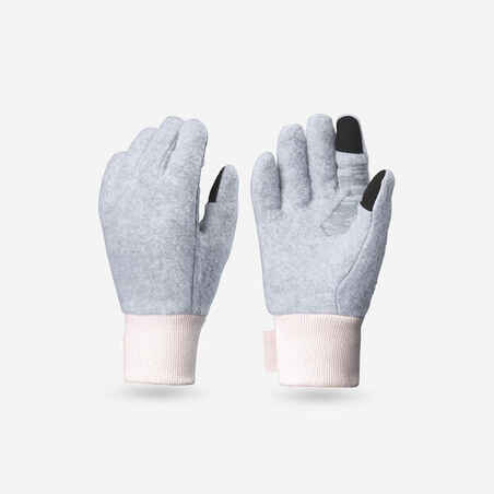 GUANTES POLAR SENDERISMO NIÑOS SH500 GRIS