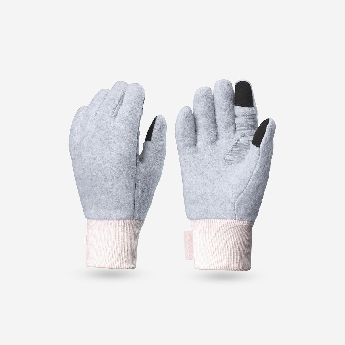 Gants polaires enfant 6-14 ans,  HIKE500 gris