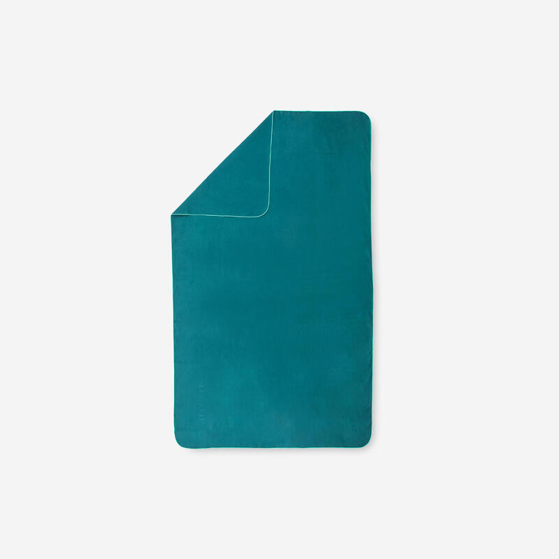 Serviette de bain microfibre vert sapin taille XL 110 x 175 cm