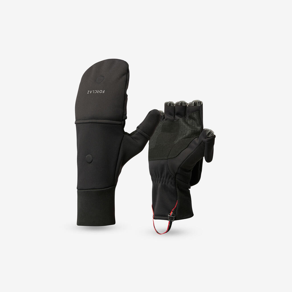 2-in-1-Handschuhe - Trek 500 schwarz