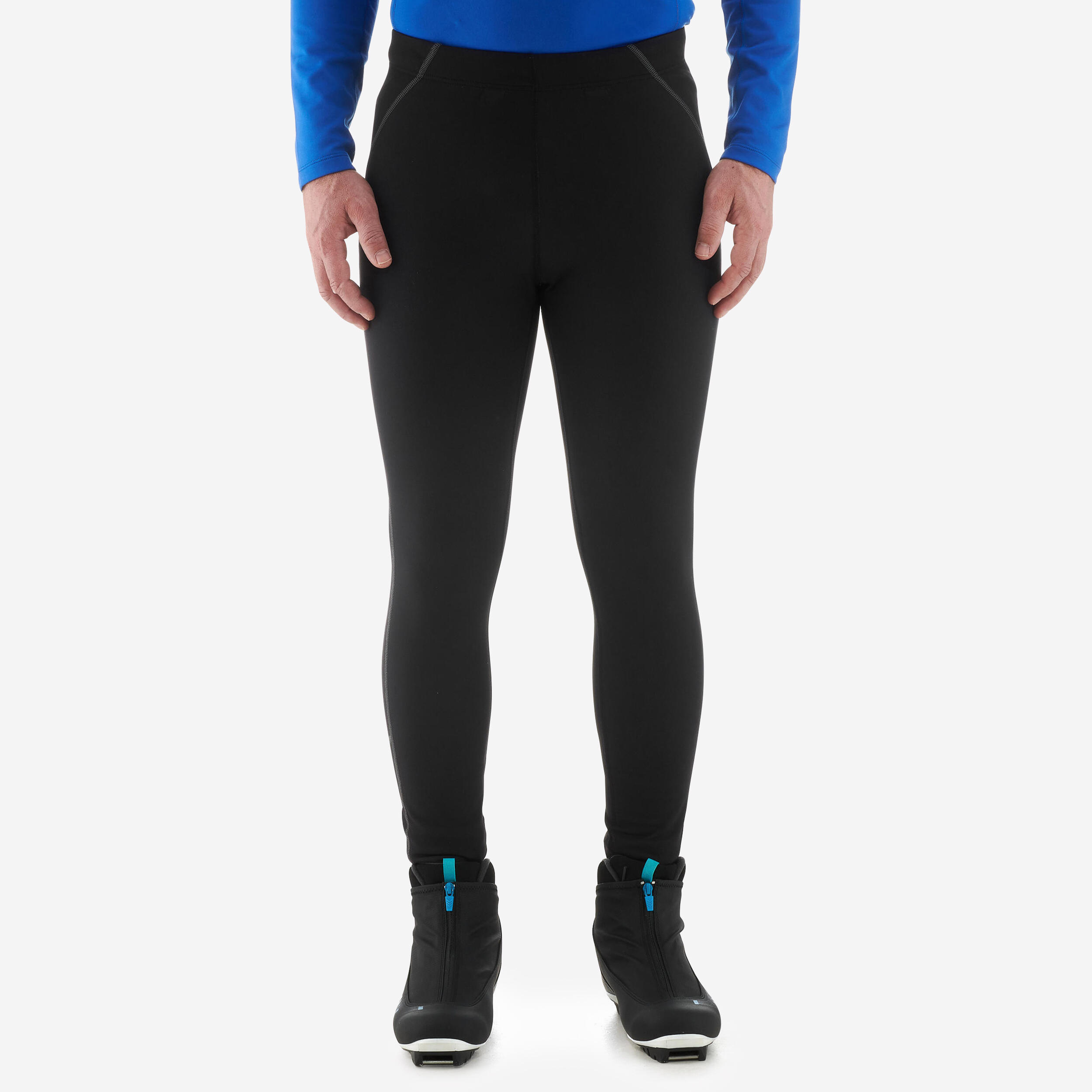 Men's Running Leggings - Warm Black/Grey - Decathlon Canada