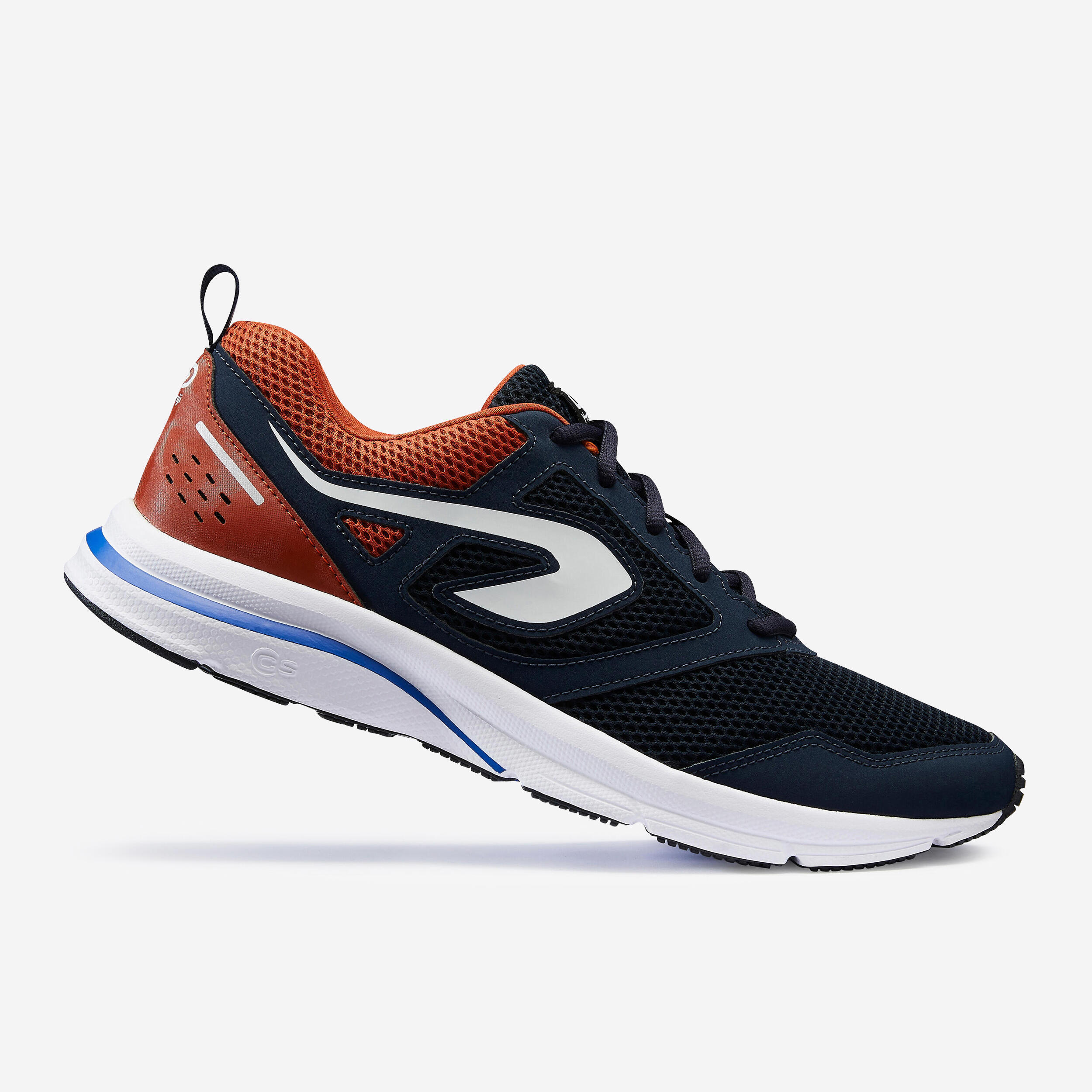 RUN ACTIVE MEN'S RUNNING SHOES - NAVY/RED 1/8