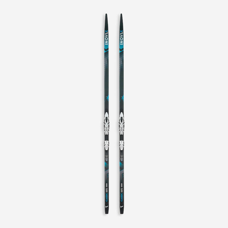 Schiuri schi fond clasic 550 cu piei - Camber HARD + Legături XCELERATOR PRO