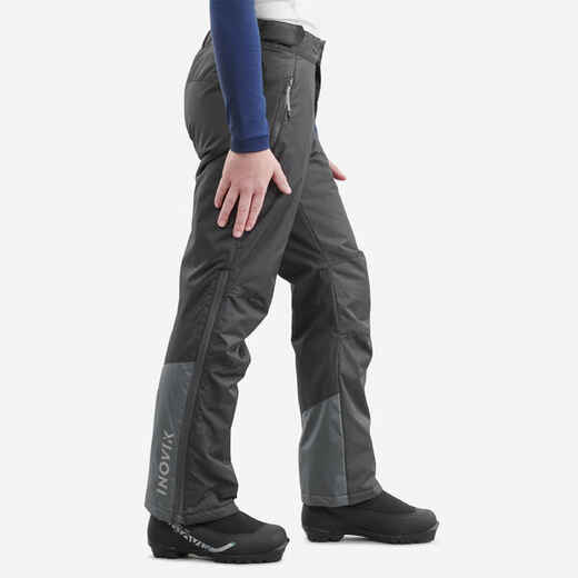 Kids' Warm Cross-Country Ski Trousers XC S PANT 100 - Grey
