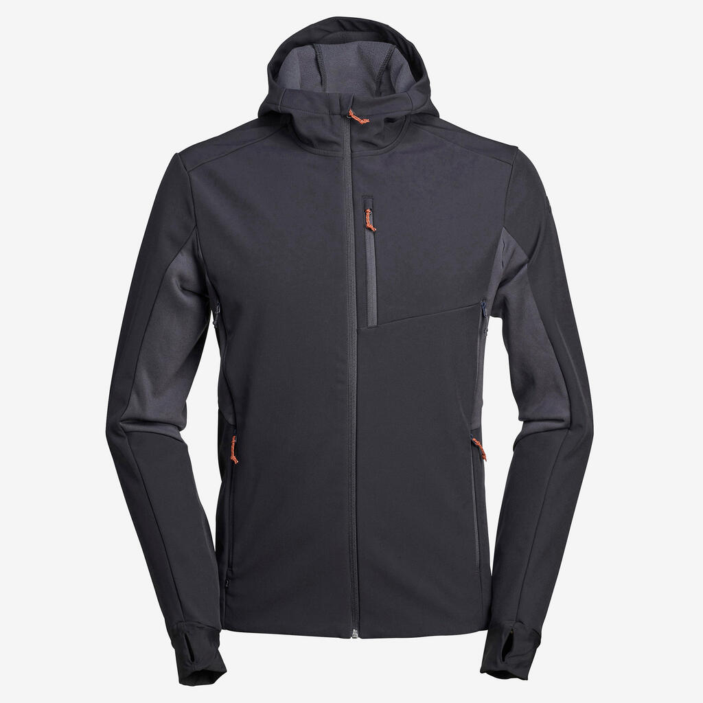 جاكيت مقاوم للرياح للرجال - SOFTSHELL MT500 أسود