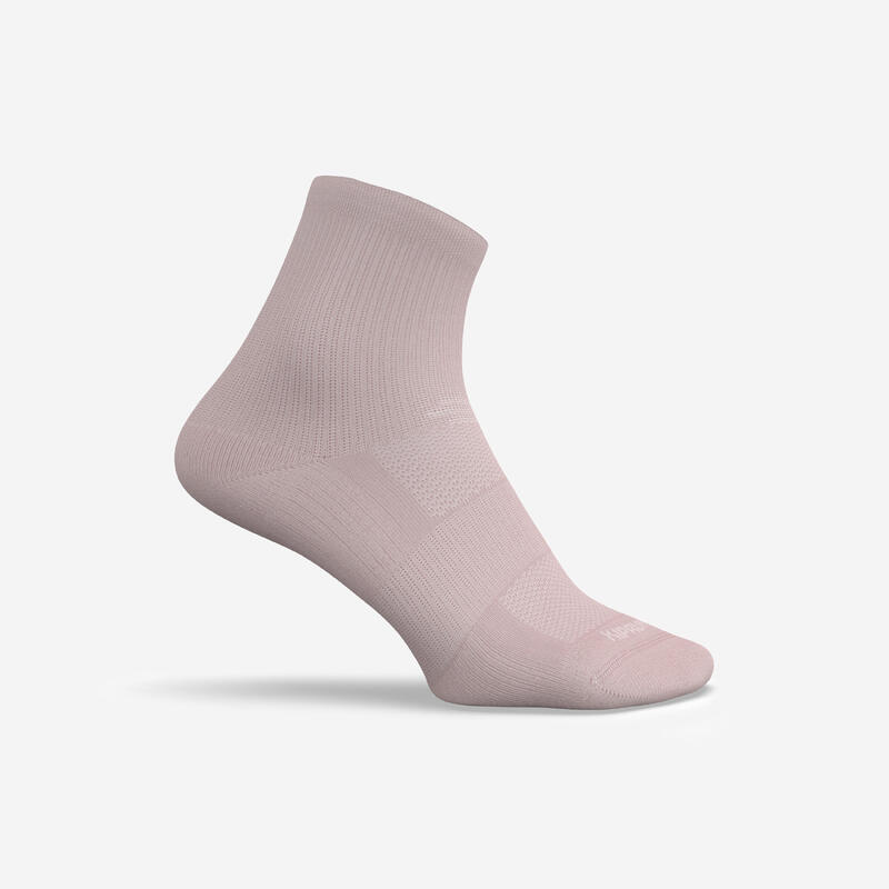 CHAUSSETTES DE RUNNING RUN500 MI-HAUTEURS X2 MAUVE