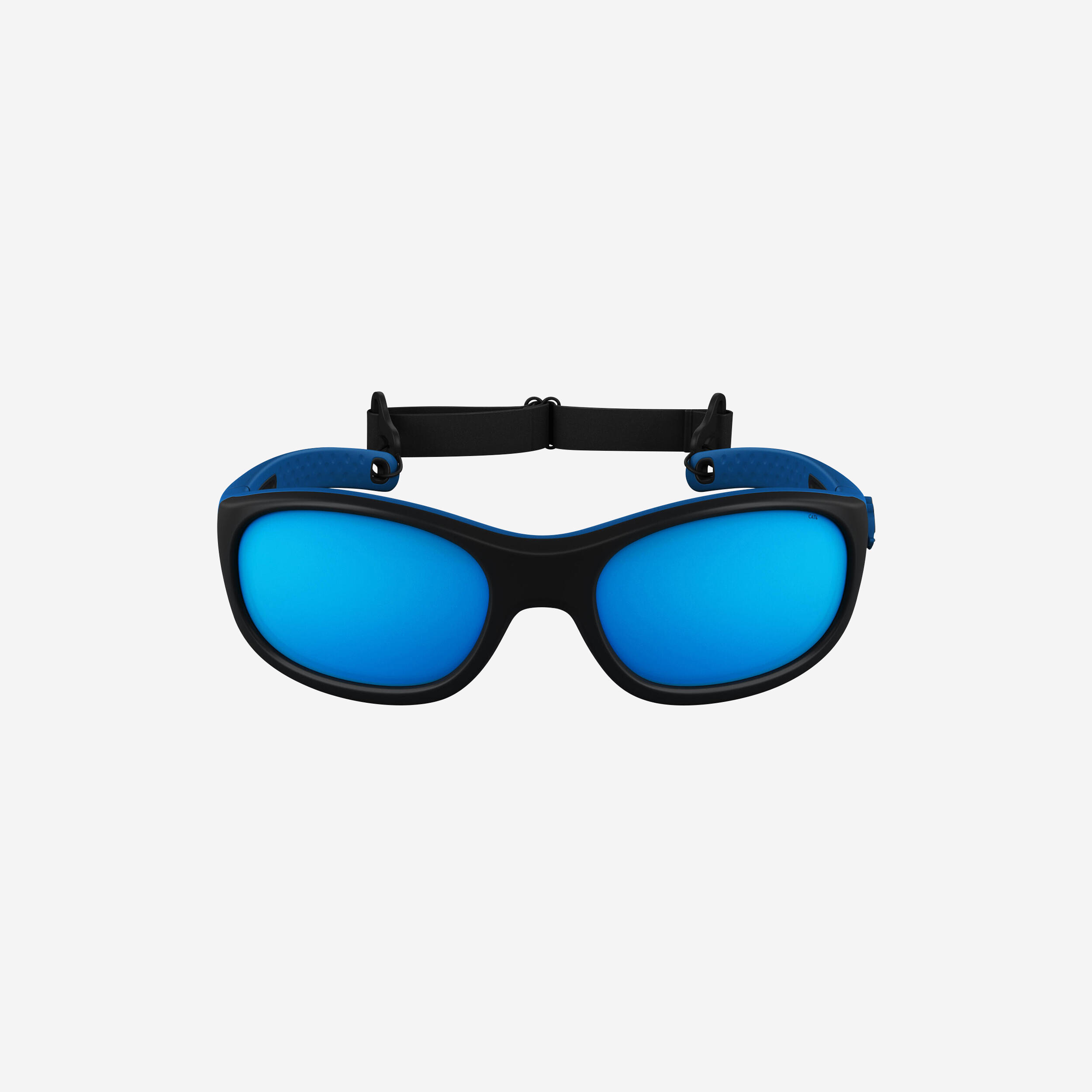 Kids' Hiking Category 4 Sunglasses – MH K 500 Black/Blue - Carbon grey,  Electric blue - Quechua - Decathlon