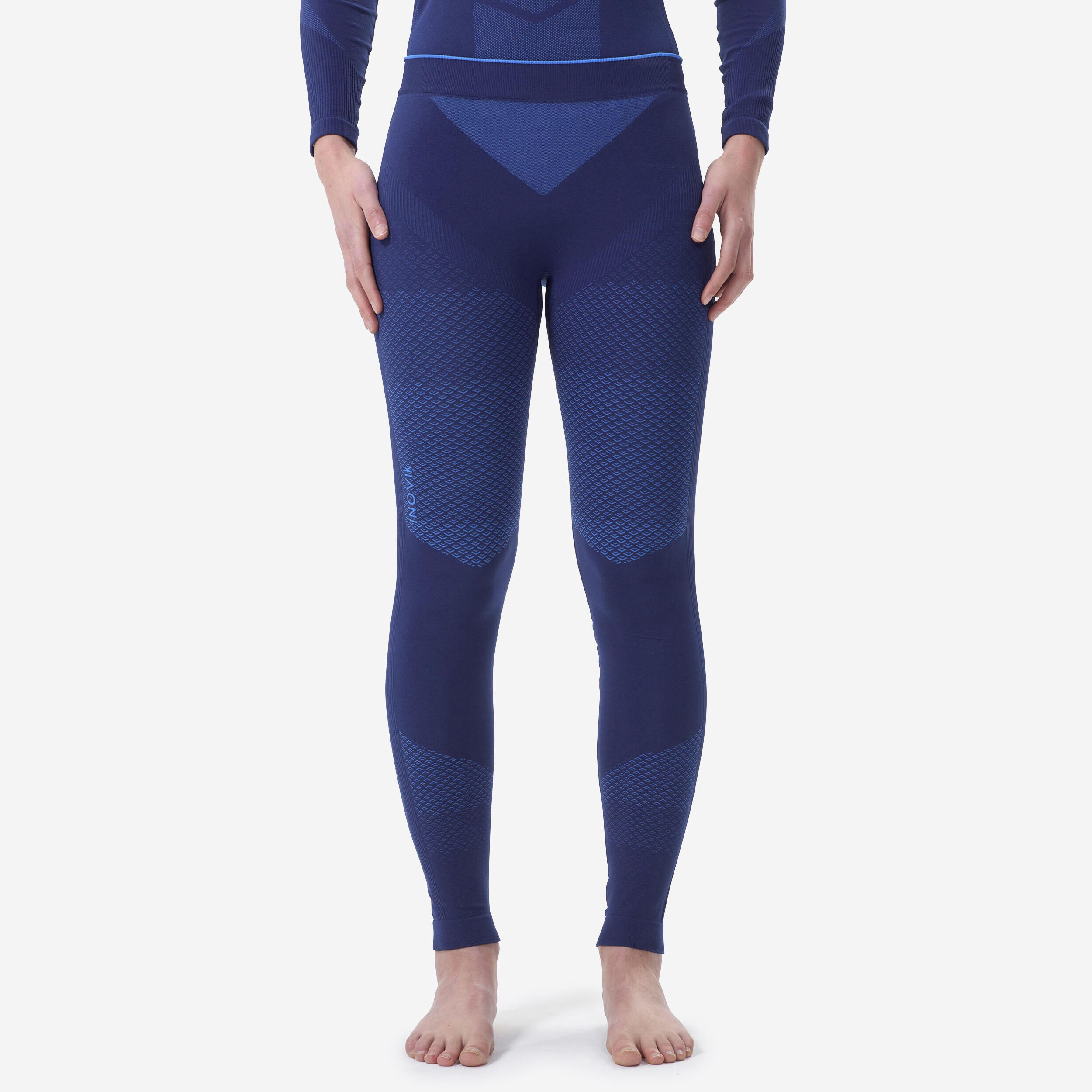 Women's Cross-Country Skiing Base Layer Bottoms - 900 Blue - Galaxy blue,  Bright indigo - Inovik - Decathlon