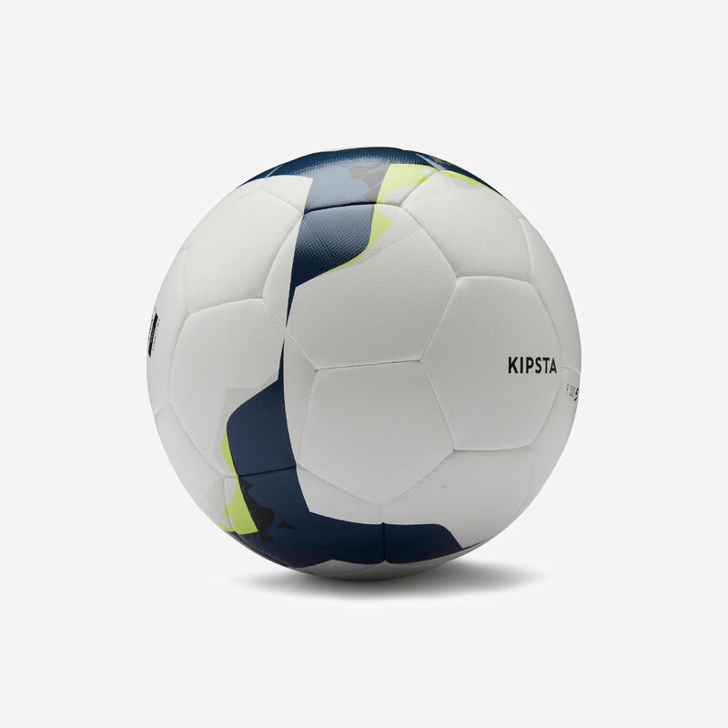 Voetbal F500 hybride FIFA BASIC maat 5 wit geel