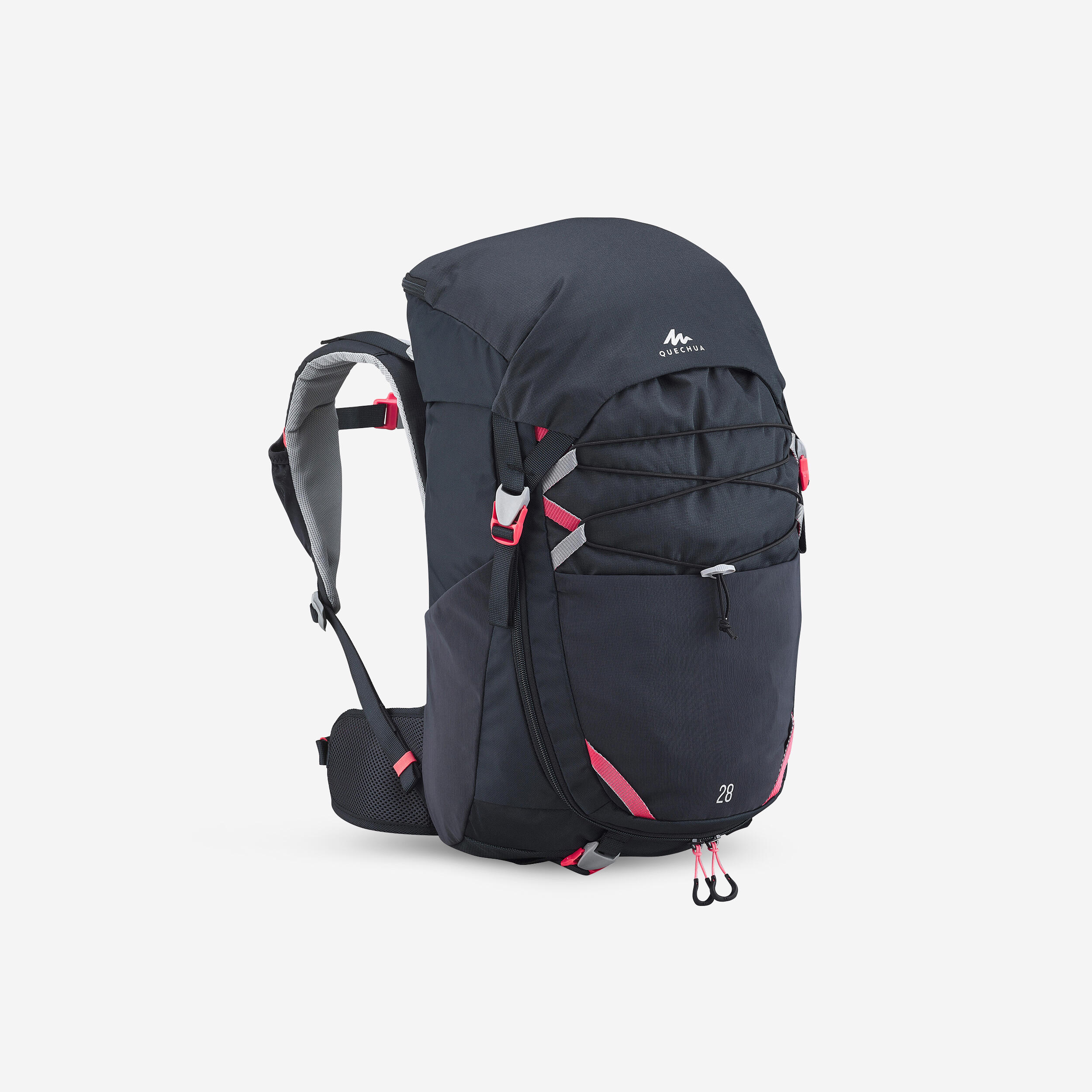 Kids’ 28L hiking backpack, 7-15 years, MH500 - Grey