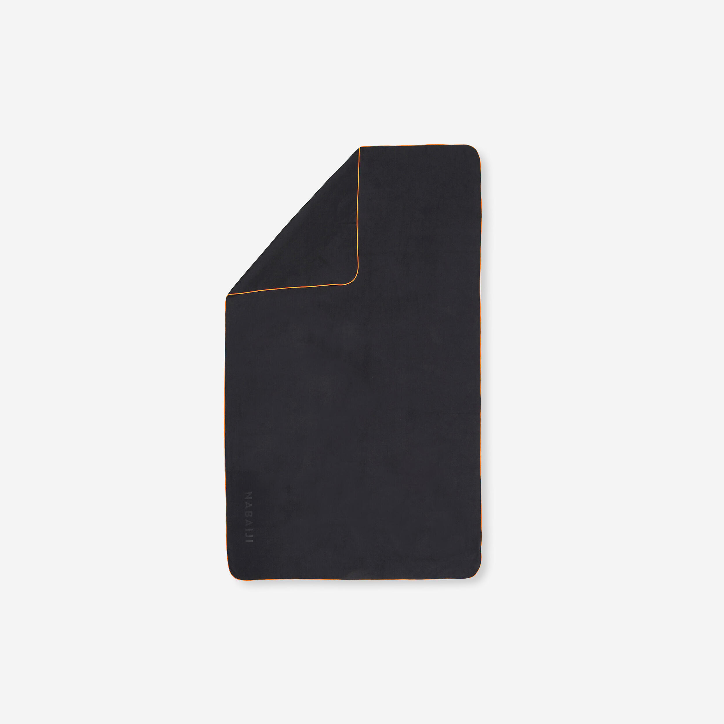 Microfibre Pool Towel Size L - Black - black, [EN] fluo electric orange -  Nabaiji - Decathlon