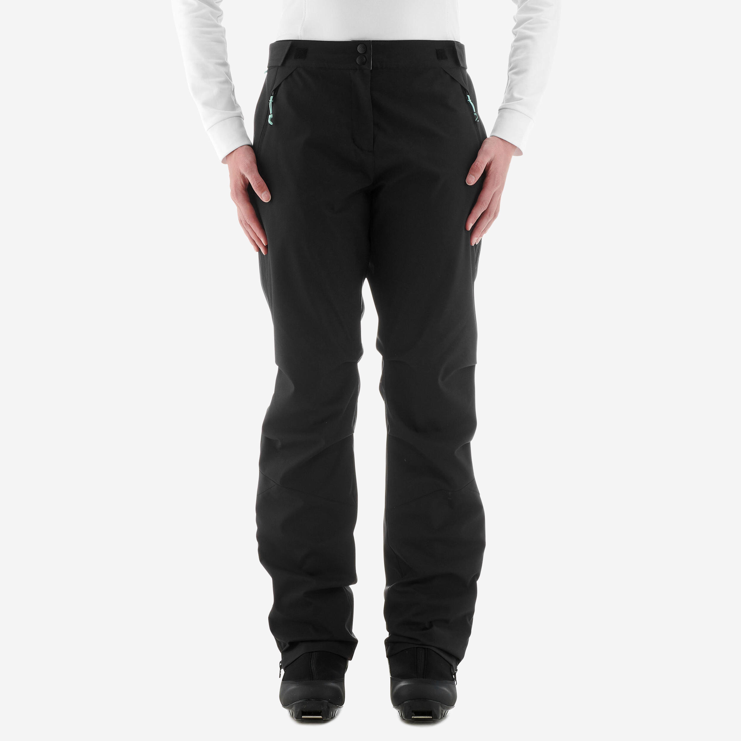 PANTALONI OVERTROUSERS DA SCI DI FONDO 150 DA DONNA - NERO