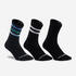 High Tennis Socks RS 500 Tri-Pack - Black/Stripes