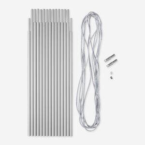 Aluminium 4.5m Ø 8.5mm Pole Kit in 14x32.5cm Sections