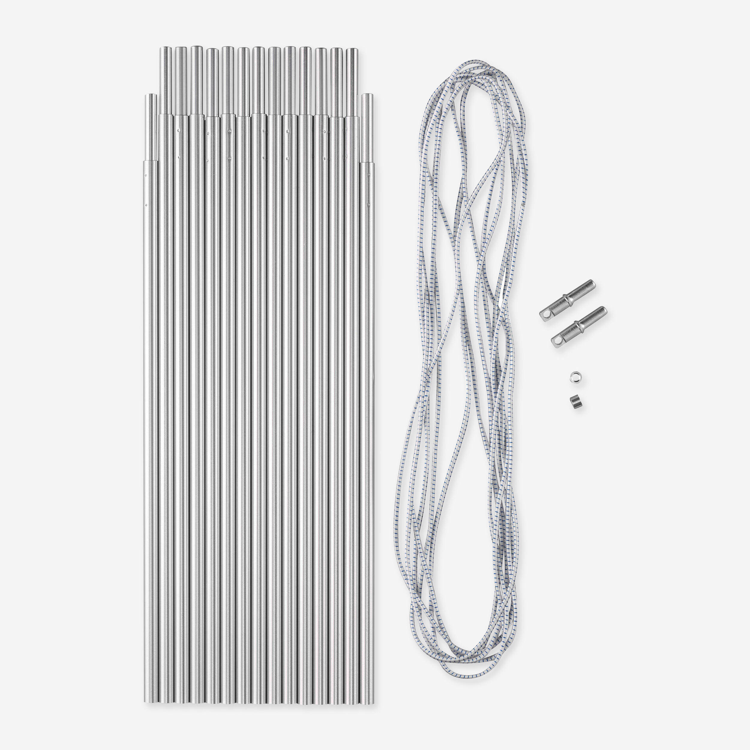Aluminium 4.5m Ø 8.5mm Pole Kit in 14x32.5cm Sections -  1