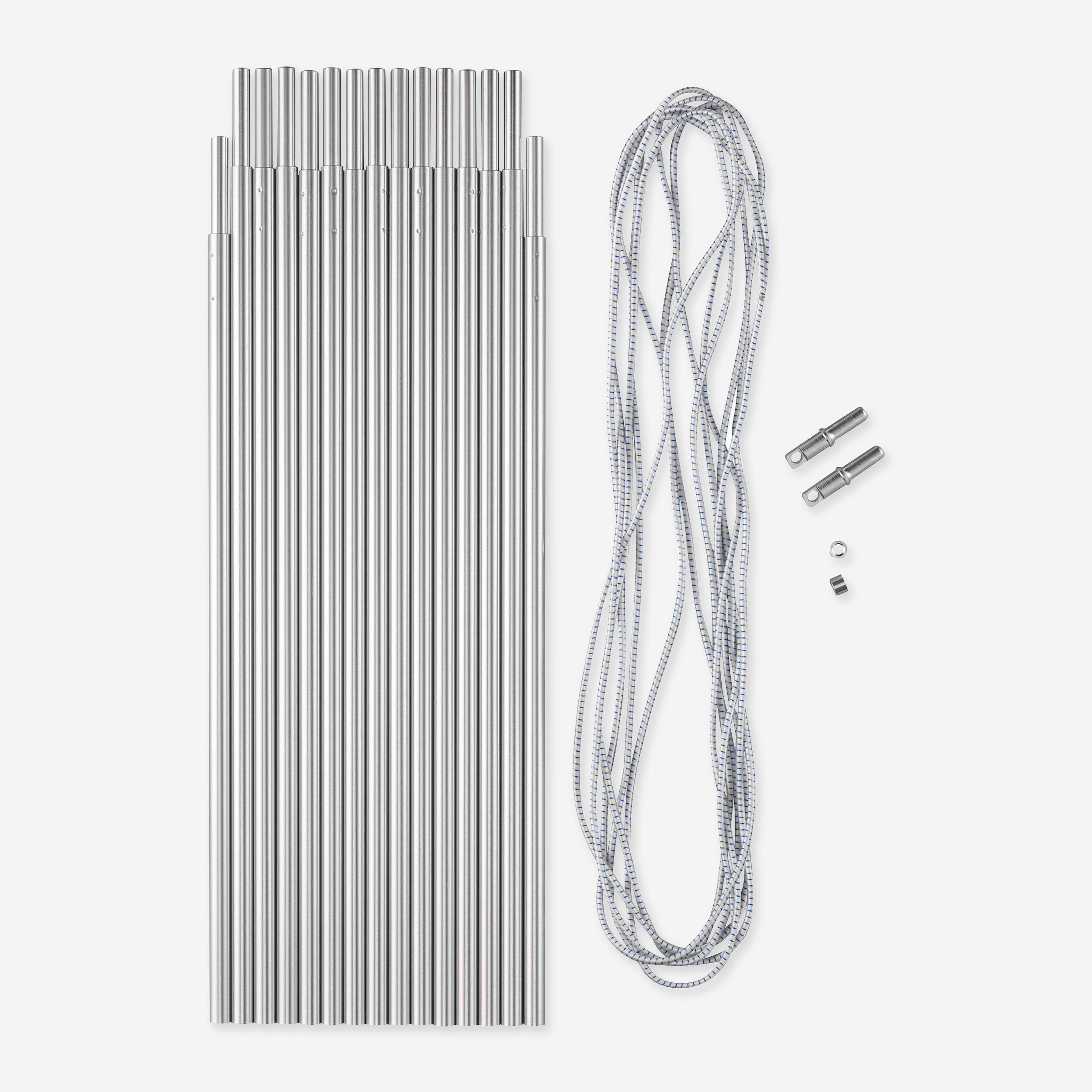 Aluminium 4.5m Ø 8.5mm Pole Kit in 14x32.5cm Sections 1/2