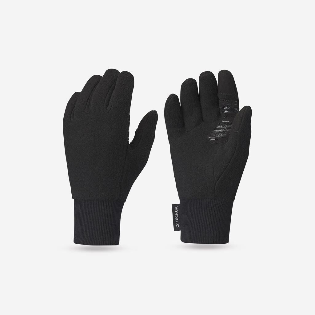 Gants polaires enfant 6-14 ans,  HIKE500 noir