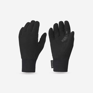 Junior Fleece Hiking Gloves - SH500 Black