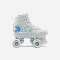 Kids' Roller Skates Quad 100 - Holographic White