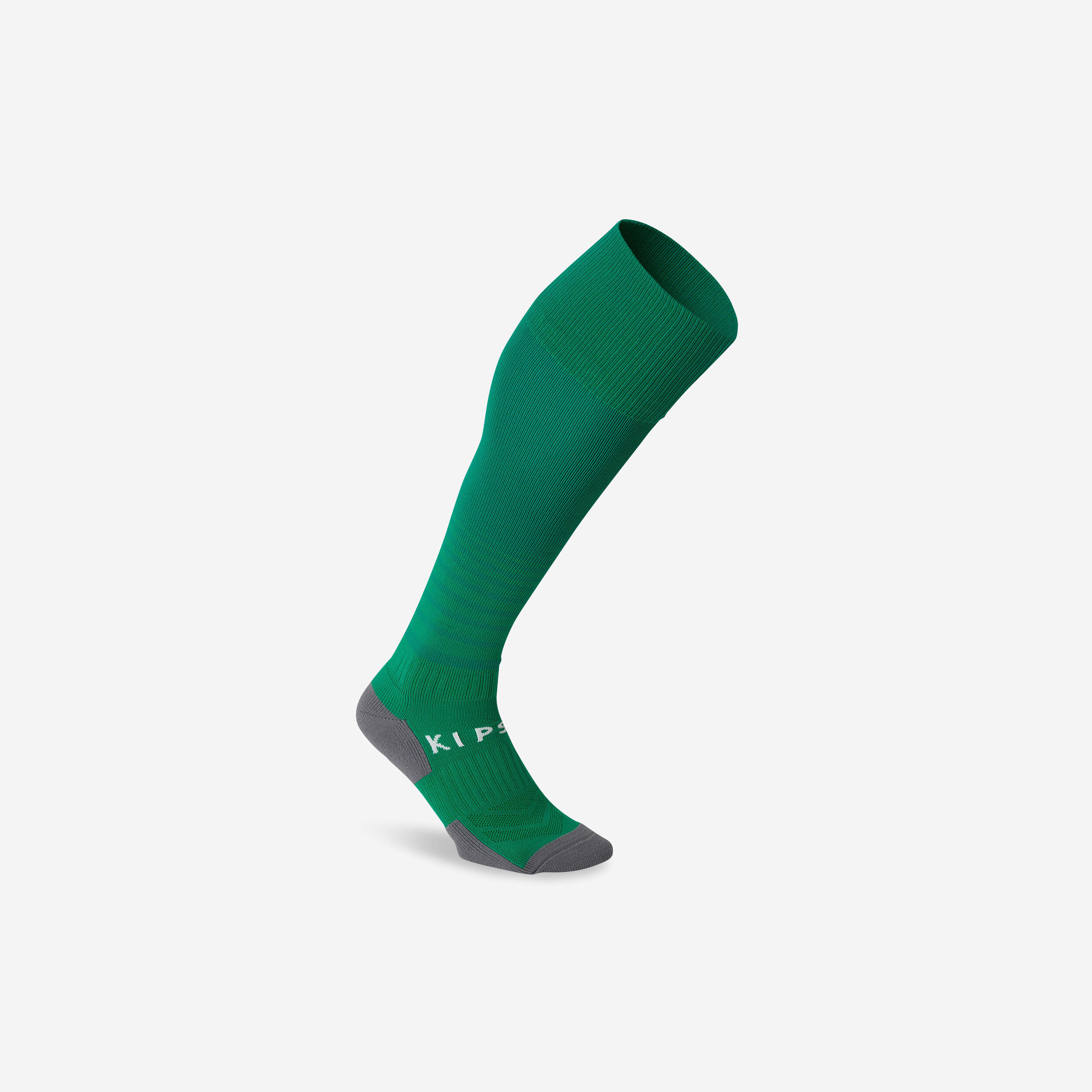 Kids' breathable football socks, green 1/7