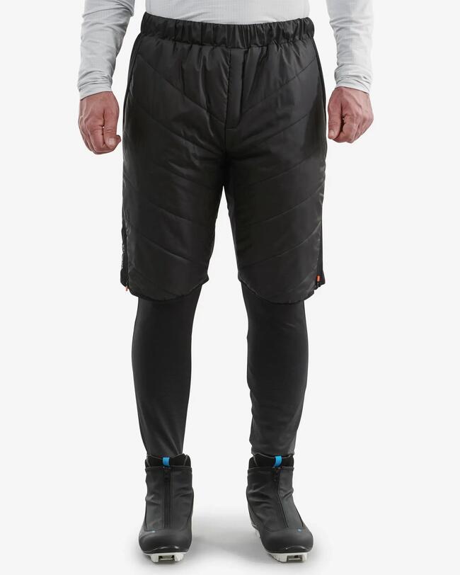 Calções de ski de fundo quentes Homem XC S SHORT 500 - Preto