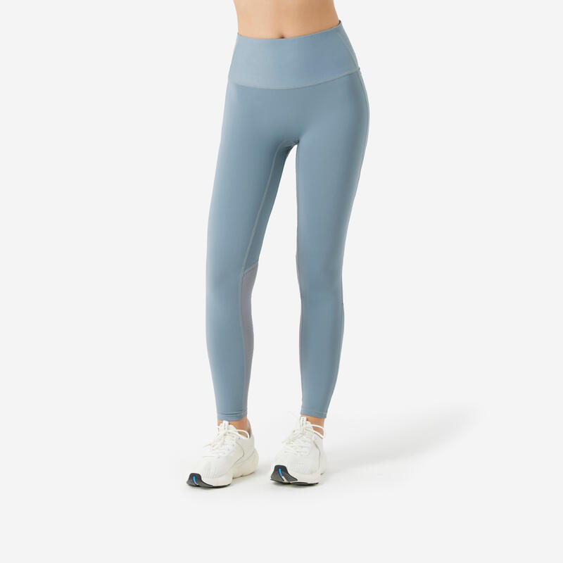 Shaping Fitness Cotton Capri Leggings - Grey Print - Decathlon