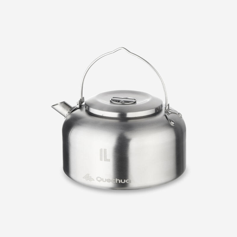 Bouilloire 500 acier inox 1 litre, pour le camping, le bivouac et la randonnée.