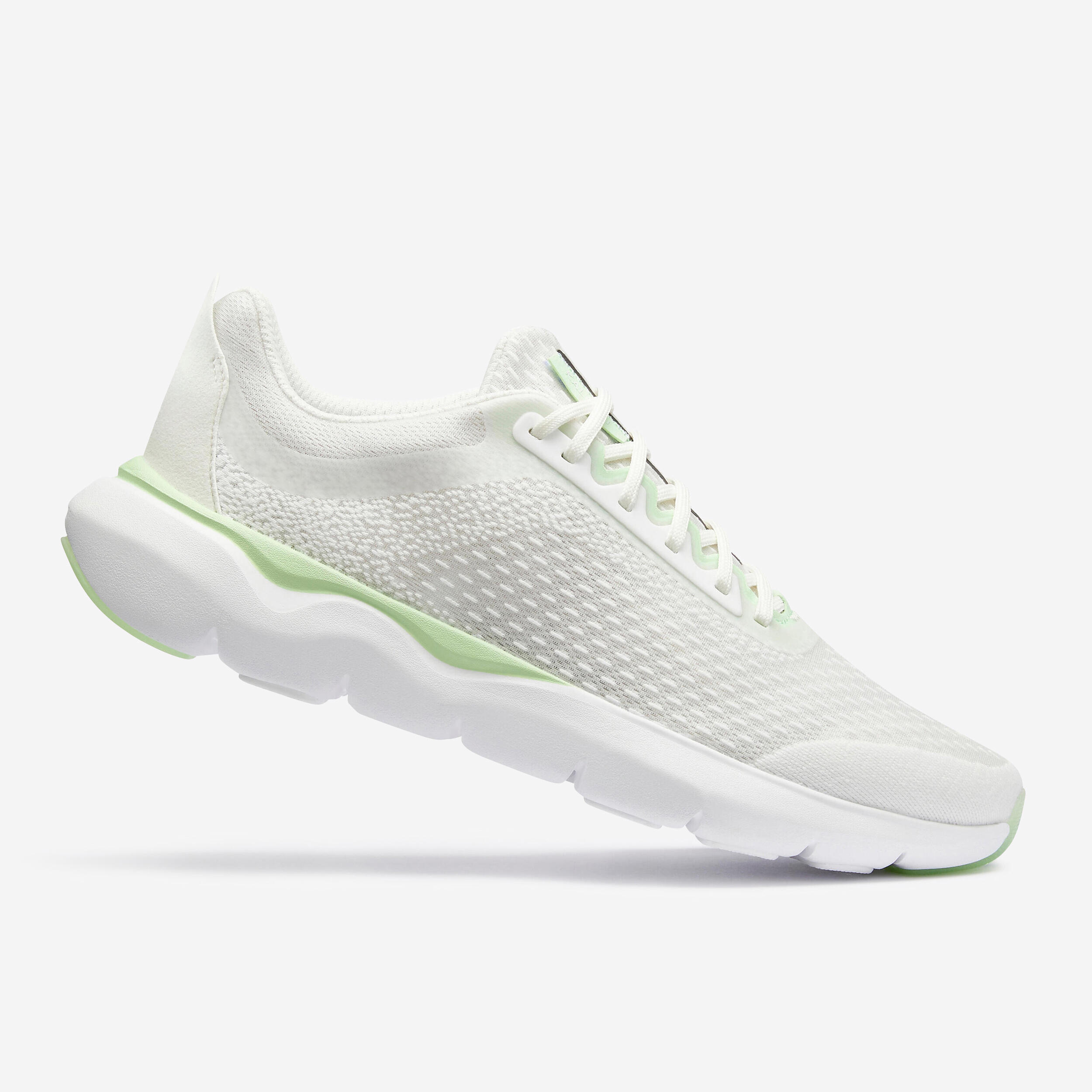 KALENJI JOGFLOW 500.1 Men's running shoes - Light Green and Off-White